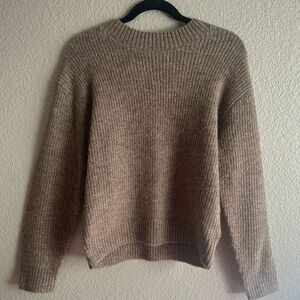 H&M Light Brown Wool Blend Sweater - Women's XS - Cozy & Chic
